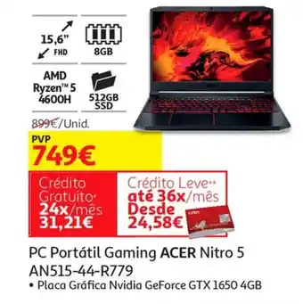 Auchan PC Portátil Gaming ACER Nitro 5 AN515-44-R779 promoção