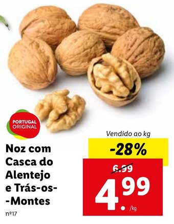 Lidl Noz com Casca do Alentejo e Trás-os-Montes promoção