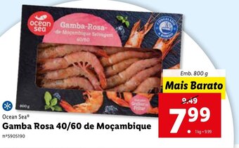 Lidl Ocean Sea Gamba ROsa 40/60 de Moçambique 800g promoção
