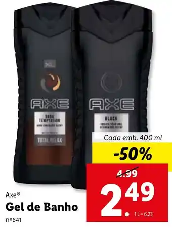 Lidl Axe Gel de Banho 400ml promoção