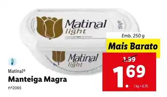 Lidl Matinal Manteiga Magra 250g promoção