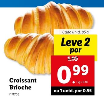 Lidl Croissant Brioche 85g promoção