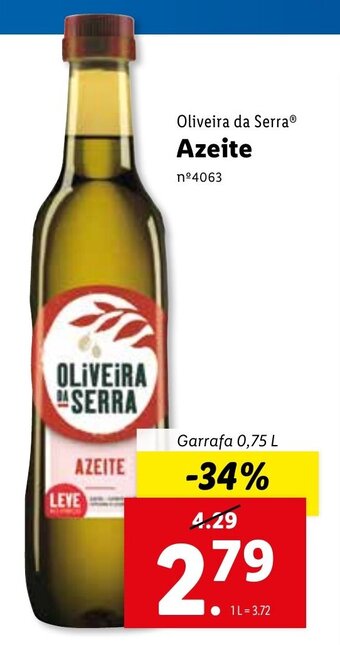 Lidl Oliveira da Serra Azeite 0,75L promoção