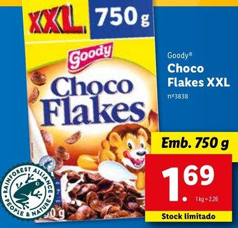 Lidl Goody Choco Flakes XXL 750g promoção