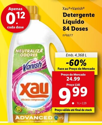 Lidl Xau+Vanish Detergente Líquido 84 doses promoção