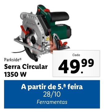 Lidl Parkside Serra Circular 1350W promoção