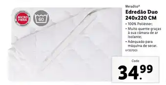 Lidl Meradiso Edredão Duo 240x220cm promoção