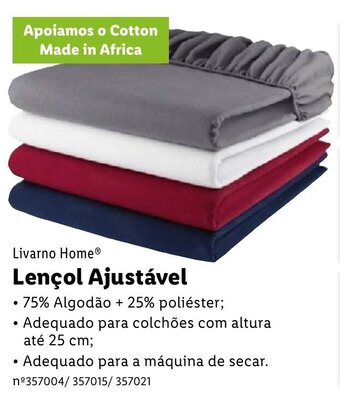Lidl Livarno Home Lençol Ajustável 140-160x200cm promoção