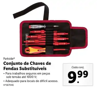 Lidl Parkside Conjunto de Chaves de Fendas Subtituíveis promoção