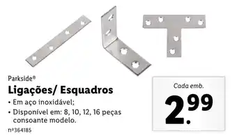Lidl Parkside Ligações/Esquadros 8, 10, 12, 16 peças promoção