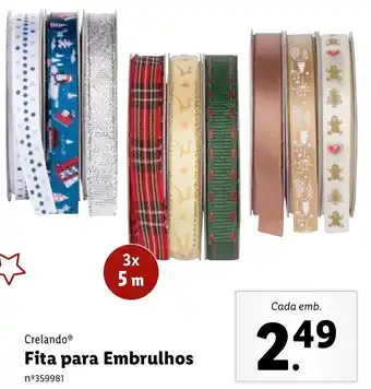 Lidl Crelando Fita para Embrulhos 3x5m promoção