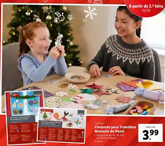Lidl Crelando Conjunto para Trabalhos Manuais de Natal promoção