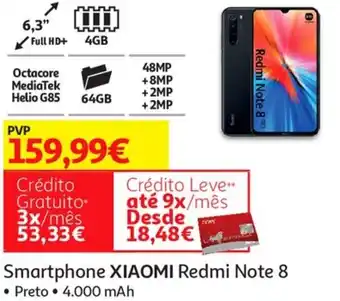 Auchan Smartphone Xiaomi Redmi Note 8 promoção
