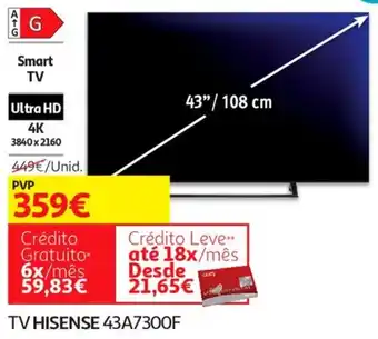 Auchan Hisense TV 43A7300F promoção