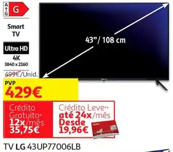 Auchan LG TV 43UP77006LB promoção