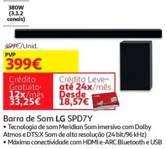 Auchan LG Barra de Som SPD7Y promoção