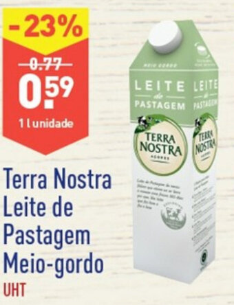 ALDI Terra Nostra Leite de Pastagem Meio-gordo 1L promoção