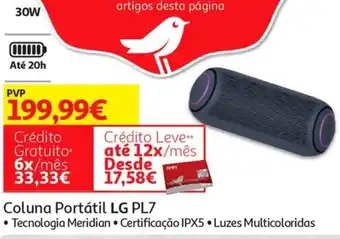 Auchan LG Coluna Portátil PL7 promoção