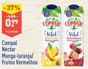 ALDI Compal Néctar Manga-Laranja/Frutos Vermelhos 1L promoção