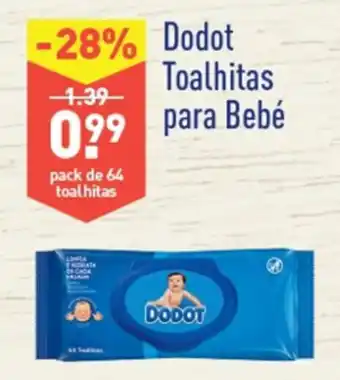 ALDI Dodot Toalhitas para Bebé 64's promoção