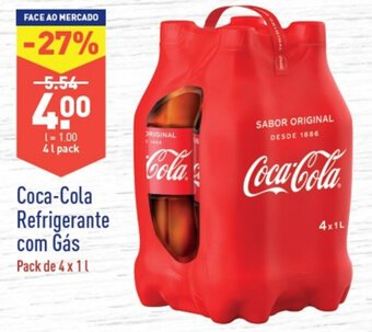 ALDI Coca-Cola Refrigerante com Gás 4x1L promoção