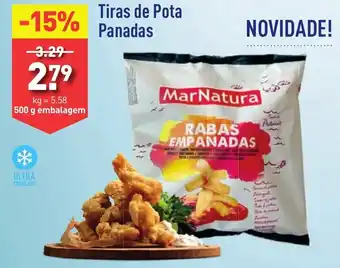 ALDI Tiras de Pota Panadas 500g promoção
