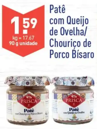 Patê com Queijo de Ovelha/Chouriço de Porco Bísaro 90g