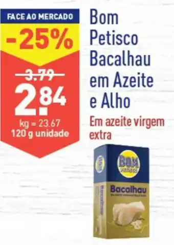 ALDI Bom Petisco Bacalhau em Azeite e Alho 120g promoção