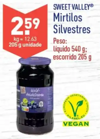 ALDI Sweet Valley Mirtilos Silvestres 205g promoção