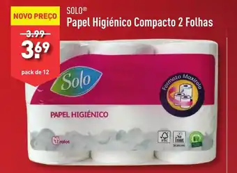 ALDI SOLO Papel Higiénico Compacto 2 Folhas promoção