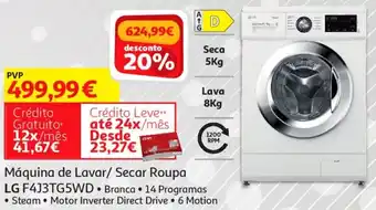 Auchan LG Máquina de Lavar/ Secar Roupa F4J3TG5WD promoção