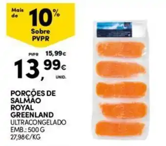 Continente PORÇÕES DE SALMAO ROYAL GREENLAND ULTRACONGELADO EMB.: 500 G promoção