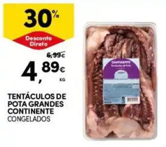 Continente TENTÁCULOS DE POTA GRANDES CONTINENTE CONGELADOS KG promoção