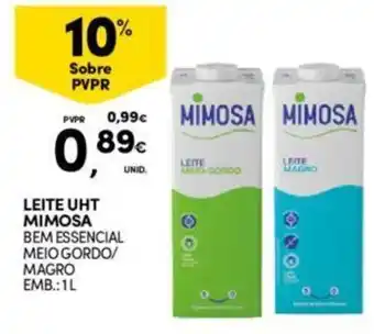 Continente LEITE UHT MIMOSA MAGRO EMB.:1L promoção