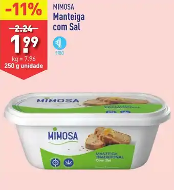 ALDI MIMOSA Manteiga com Sal 250g promoção