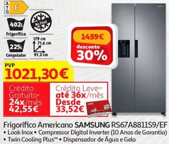 Auchan Samsung Frigorífico Americano RS67A8811S9/EF promoção