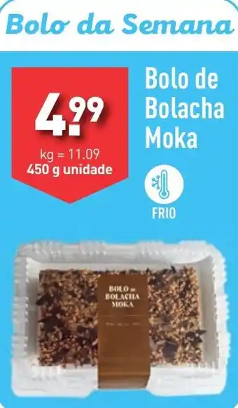 ALDI Bolo de Bolacha Moka 450g promoção