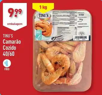 ALDI TINU'S Camarão Cozido 40/60 promoção