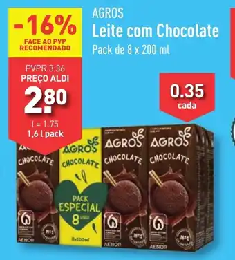 ALDI AGROS Leite com chocolate promoção