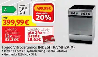 Auchan Indesit Fogão Vitrocerâmico I5VMH2A(X) promoção