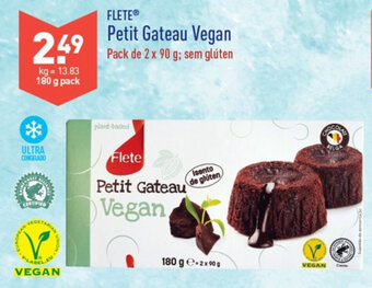 ALDI Flete Petit Gateau Vegan 2x90g promoção