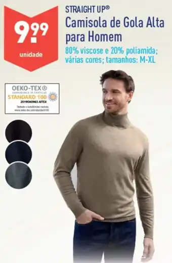 ALDI Straight Up Camisola de Gola Lata para Homem M-XL promoção