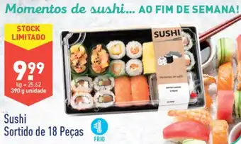ALDI Sushi Sortido de 18 Peças 390g promoção