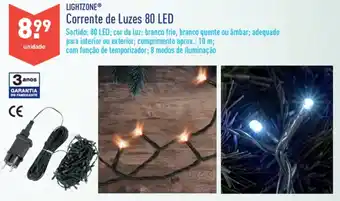 Lightzone Corrente de Luzes 80 LED 10m