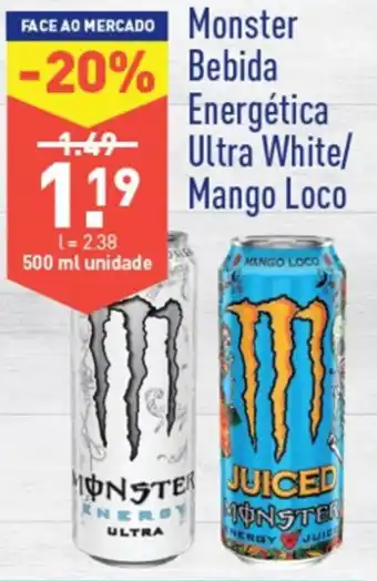 ALDI Monster Bebida Energética Ultra White/Mango Loco 500ml promoção