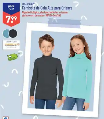 ALDI Pocopiano Camisola de Gola Alta para Criança promoção