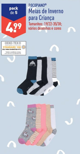 ALDI Pocopiano Meias de Inverno para Criança promoção