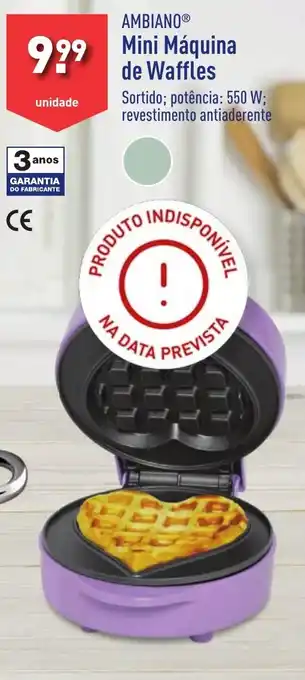 ALDI AMBIANO Mini Máquina de Waffles promoção