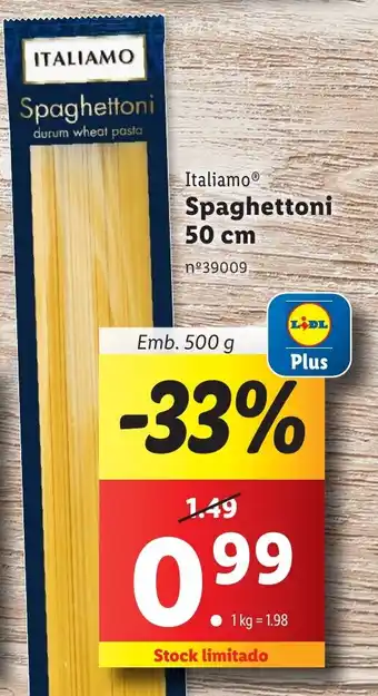 Lidl Italiamo Spaghettoni 50 cm promoção