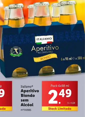 Italiamo Aperitivo Biondo sem Alcóol Pack 6x98 ml